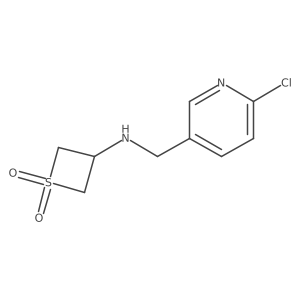 3-{[(6-Chloropyridin-3-yl)methyl]amino}-1lambda6-thietane-1,1-dione Structure