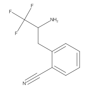 2-(2-Amino-3,3,3-trifluoropropyl)benzonitrile结构式