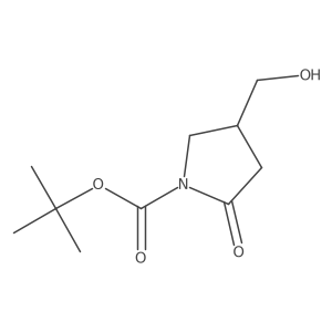 (S)-Tert-butyl 4-(hydroxymethyl)-2-oxopyrrolidine-1-carboxylate结构式