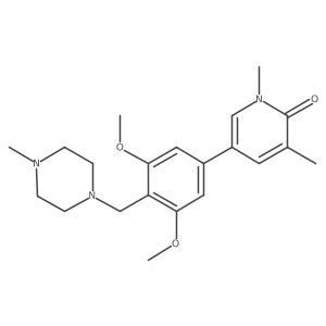 5-[3,5-Dimethoxy-4-[(4-methyl-1-piperazinyl)methyl]phenyl]-1,3-dimethyl-2(1h)-pyridinone Structure
