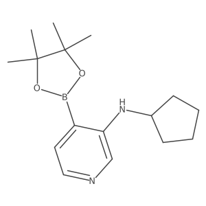 N-Cyclopentyl-4-(4,4,5,5-tetramethyl-1,3,2-dioxaborolan-2-YL)pyridin-3-amine结构式