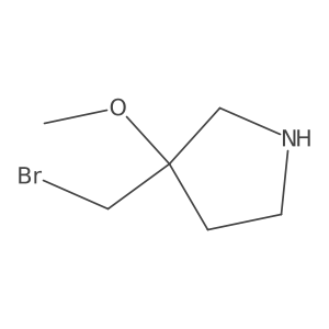3-(Bromomethyl)-3-methoxypyrrolidine结构式