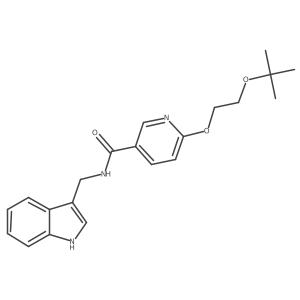 N-((1H-indol-3-yl)methyl)-6-(2-(tert-butoxy)ethoxy)nicotinamide Structure