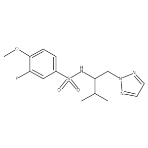 3-fluoro-4-methoxy-N-(3-methyl-1-(2H-1,2,3-triazol-2-yl)butan-2-yl)benzenesulfonamide Structure