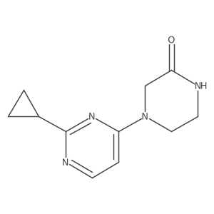 4-(2-Cyclopropylpyrimidin-4-yl)piperazin-2-one结构式