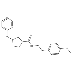 N-(4-methoxyphenethyl)-3-(pyrimidin-4-yloxy)pyrrolidine-1-carboxamide结构式
