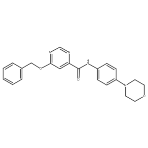 6-(benzyloxy)-N-(4-morpholinophenyl)pyrimidine-4-carboxamide结构式
