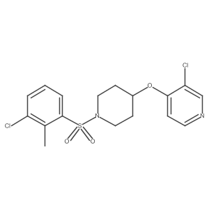 3-Chloro-4-((1-((3-chloro-2-methylphenyl)sulfonyl)piperidin-4-yl)oxy)pyridine结构式
