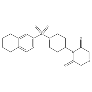 4-(1-((5,6,7,8-Tetrahydronaphthalen-2-yl)sulfonyl)piperidin-4-yl)morpholine-3,5-dione Structure