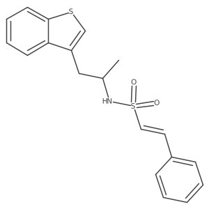 (E)-N-(1-(benzo[b]thiophen-3-yl)propan-2-yl)-2-phenylethenesulfonamide Structure