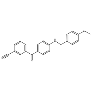 3-[[2-[[(4-Methoxyphenyl)methyl]amino]-5-pyrimidinyl]carbonyl]benzonitrile结构式