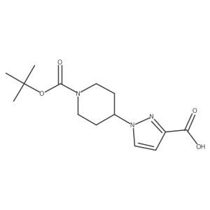 1-(1-(Tert-butoxycarbonyl)piperidin-4-YL)-1H-pyrazole-3-carboxylic acid Structure