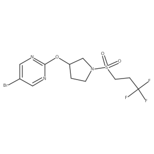 5-Bromo-2-{[1-(3,3,3-trifluoropropanesulfonyl)pyrrolidin-3-yl]oxy}pyrimidine结构式