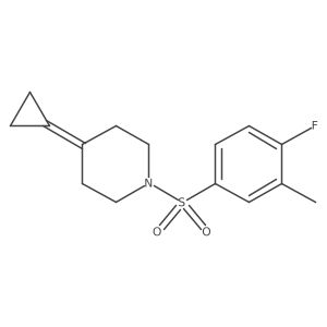 4-Cyclopropylidene-1-((4-fluoro-3-methylphenyl)sulfonyl)piperidine结构式