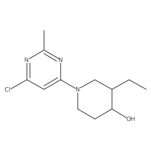 1-(6-Chloro-2-methylpyrimidin-4-yl)-3-ethylpiperidin-4-ol结构式