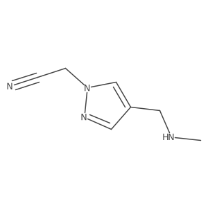 2-(4-((Methylamino)methyl)-1H-pyrazol-1-yl)acetonitrile结构式