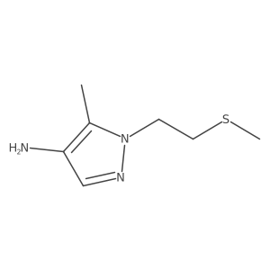 5-methyl-1-[2-(methylsulfanyl)ethyl]-1H-pyrazol-4-amine Structure