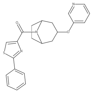 (2-phenylthiazol-4-yl)((1R,5S)-3-(pyridin-3-yloxy)-8-azabicyclo[3.2.1]octan-8-yl)methanone Structure