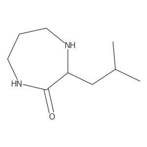 (3R)-3-(2-methylpropyl)-1,4-diazepan-2-one Structure