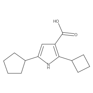 2-cyclobutyl-5-cyclopentyl-1H-pyrrole-3-carboxylic acid结构式