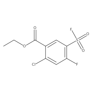 Ethyl 2-chloro-4-fluoro-5-(fluorosulfonyl)benzoate结构式