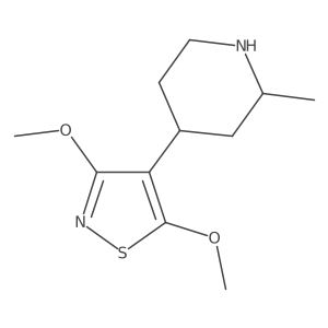 4-(Dimethoxy-1,2-thiazol-4-yl)-2-methylpiperidine结构式