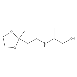 2-{[2-(2-Methyl-1,3-dioxolan-2-yl)ethyl]amino}propan-1-ol结构式