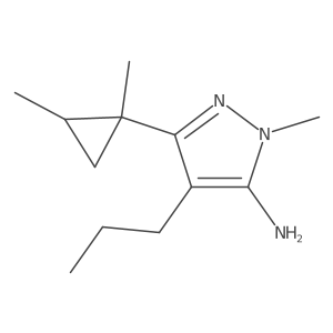 3-(1,2-dimethylcyclopropyl)-1-methyl-4-propyl-1H-pyrazol-5-amine结构式