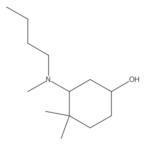3-[Butyl(methyl)amino]-4,4-dimethylcyclohexan-1-ol结构式