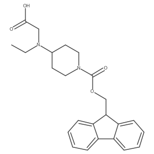 2-[ethyl(1-{[(9H-fluoren-9-yl)methoxy]carbonyl}piperidin-4-yl)amino]acetic acid Structure