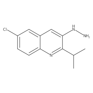6-Chloro-3-hydrazinyl-2-(propan-2-yl)quinoline结构式