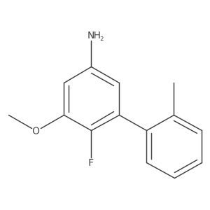 4-Fluoro-3-methoxy-5-(2-methylphenyl)aniline结构式