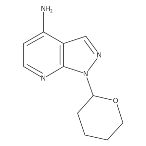 1-(tetrahydro-2H-pyran-2-yl)-1H-pyrazolo[3,4-b]pyridin-4-amine结构式