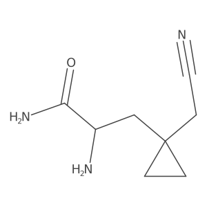 2-Amino-3-[1-(cyanomethyl)cyclopropyl]propanamide Structure
