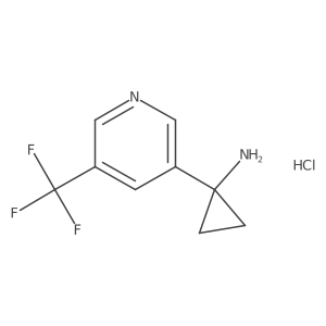 1-[5-(Trifluoromethyl)-3-pyridyl]cyclopropanamine hydrochloride结构式