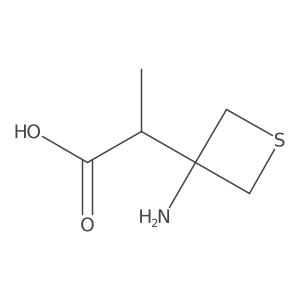 2-(3-Aminothietan-3-yl)propanoic acid Structure