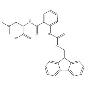 (2S)-3-(dimethylamino)-2-{[2-({[(9H-fluoren-9-yl)methoxy]carbonyl}amino)phenyl]formamido}propanoic acid Structure
