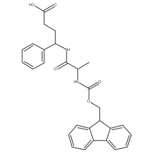 4-[(2S)-2-({[(9H-fluoren-9-yl)methoxy]carbonyl}amino)propanamido]-4-phenylbutanoic acid结构式