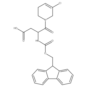 4-(5-chloro-1,2,3,6-tetrahydropyridin-1-yl)-3-({[(9H-fluoren-9-yl)methoxy]carbonyl}amino)-4-oxobutanoic acid Structure
