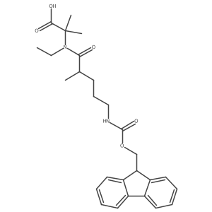 2-[N-ethyl-5-({[(9H-fluoren-9-yl)methoxy]carbonyl}amino)-2-methylpentanamido]-2-methylpropanoic acid结构式