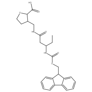 3-{[3-({[(9H-fluoren-9-yl)methoxy]carbonyl}amino)pentanamido]methyl}oxolane-2-carboxylic acid Structure