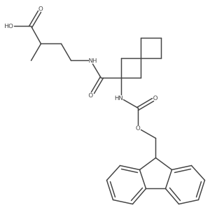 4-{[2-({[(9H-fluoren-9-yl)methoxy]carbonyl}amino)spiro[3.3]heptan-2-yl]formamido}-2-methylbutanoic acid Structure