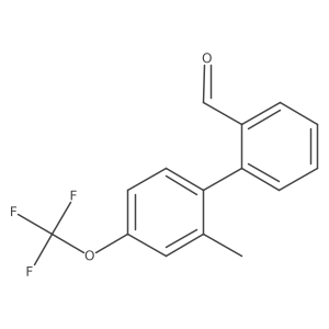 2-[2-Methyl-4-(trifluoromethoxy)phenyl]benzaldehyde Structure