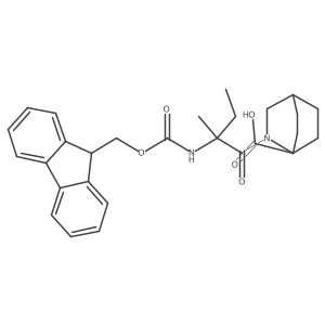 2-[2-({[(9H-fluoren-9-yl)methoxy]carbonyl}amino)-2-methylbutanoyl]-2-azabicyclo[2.2.2]octane-1-carboxylic acid结构式