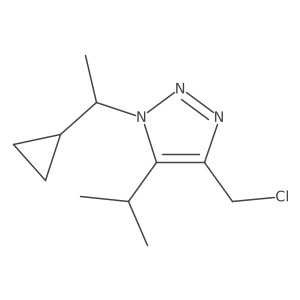 4-(chloromethyl)-1-(1-cyclopropylethyl)-5-(propan-2-yl)-1H-1,2,3-triazole Structure