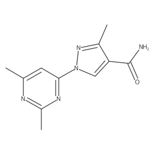 1-(2,6-dimethylpyrimidin-4-yl)-3-methyl-1H-pyrazole-4-carboxamide结构式