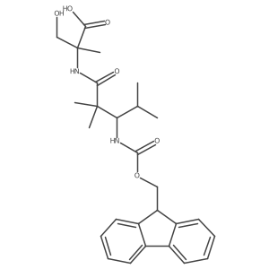 2-[3-({[(9H-fluoren-9-yl)methoxy]carbonyl}amino)-2,2,4-trimethylpentanamido]-3-hydroxy-2-methylpropanoic acid Structure