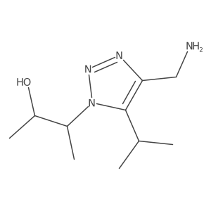 3-[4-(aminomethyl)-5-(propan-2-yl)-1H-1,2,3-triazol-1-yl]butan-2-ol结构式