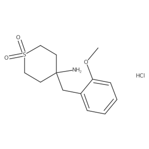4-Amino-4-[(2-methoxyphenyl)methyl]-1lambda(6)-thiane-1,1-dione hydrochloride结构式