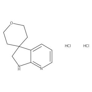 2',3'-Dihydrospiro{oxane-4,1'-pyrrolo[2,3-b]pyridine}dihydrochloride结构式